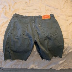 Like new!!!  Grey Levi 511 jean shorts